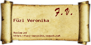 Füzi Veronika névjegykártya